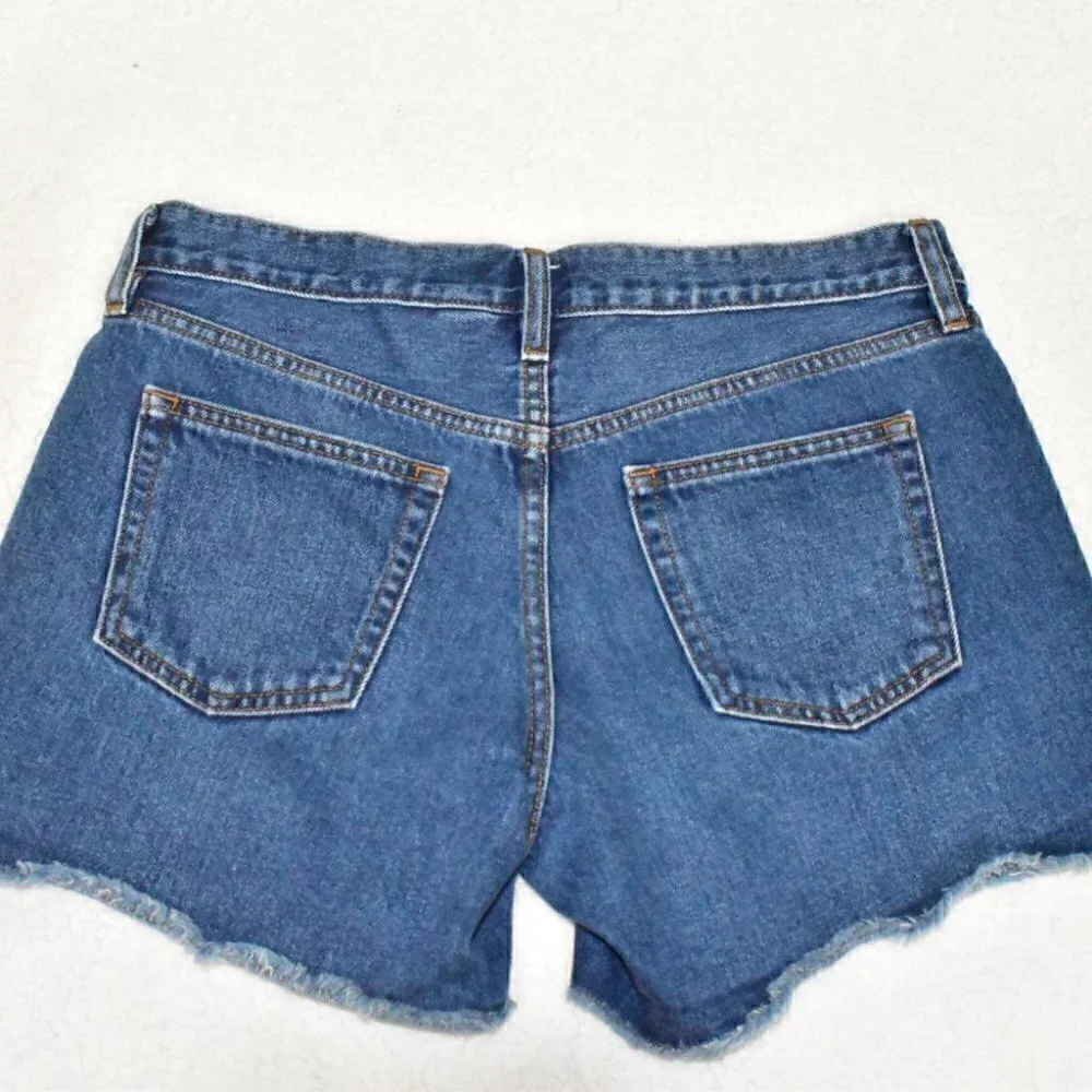J. Crew Factory Raw Roll Cuff Denim Shorts Size 26
